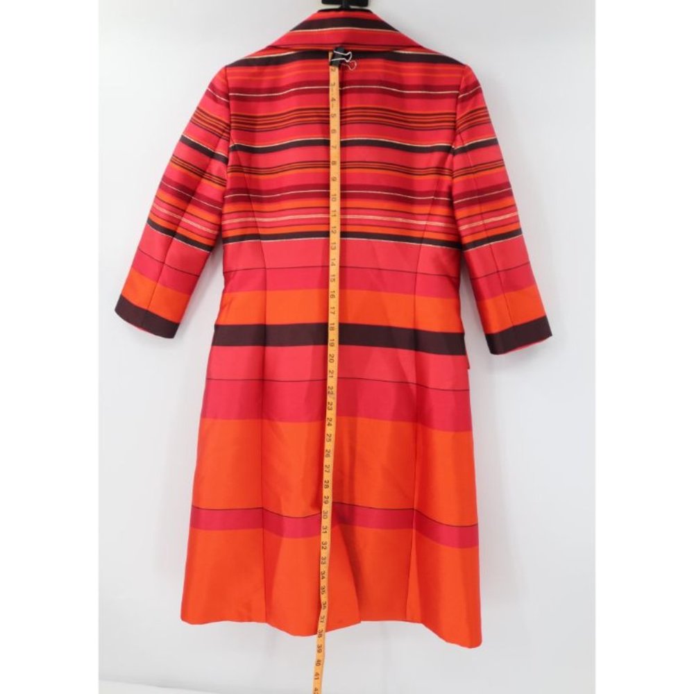NWT St John coat women's 2 Sienna multi topper jacket jacquard metallic striped - Picture 12 of 16